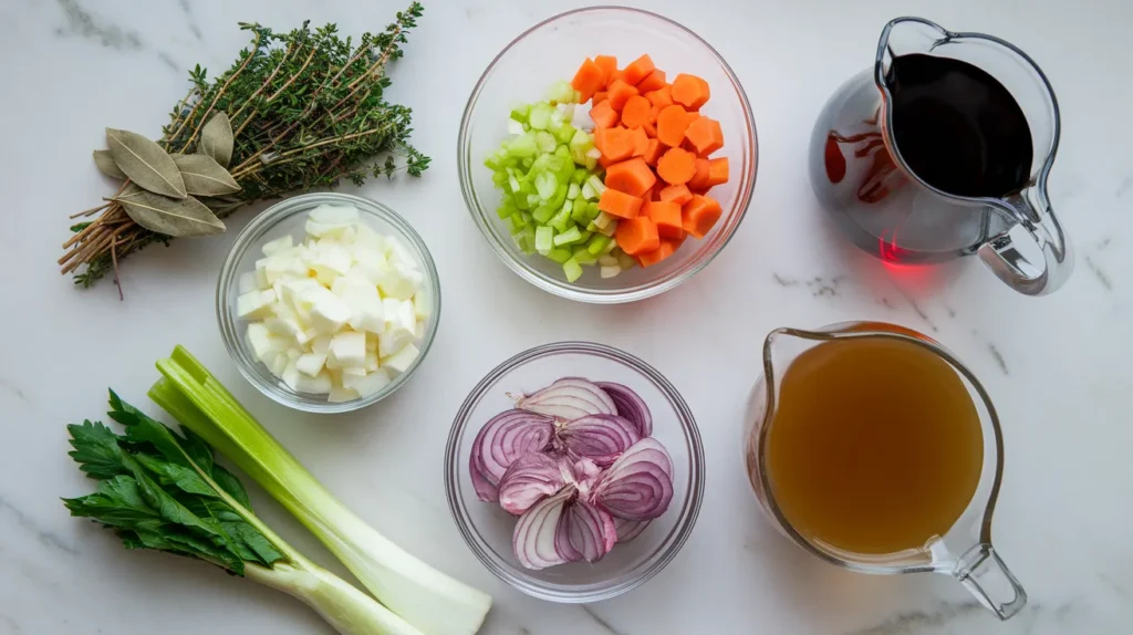 Ingredients for Beef cheeks