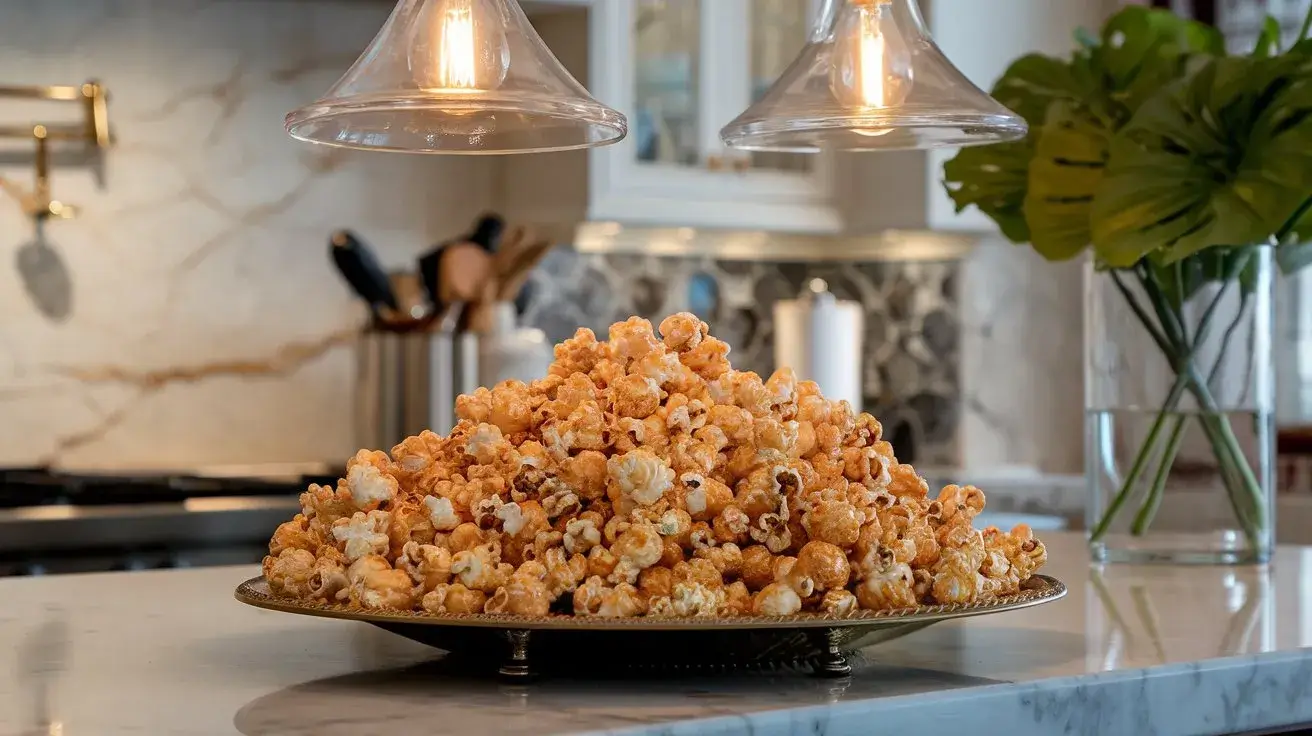 Caramel-coated popcorn