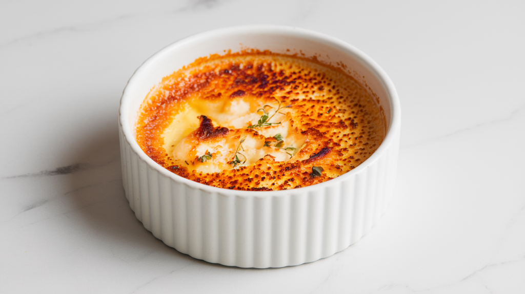 crab brûlée in a white (crab brulee recipe)