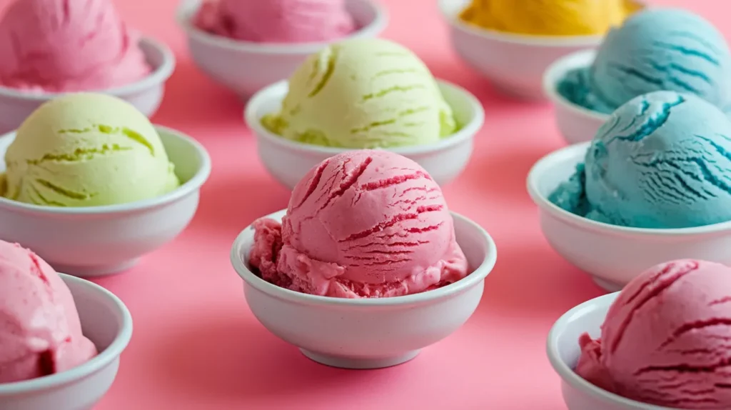 A keto-friendly ice cream in different flavors