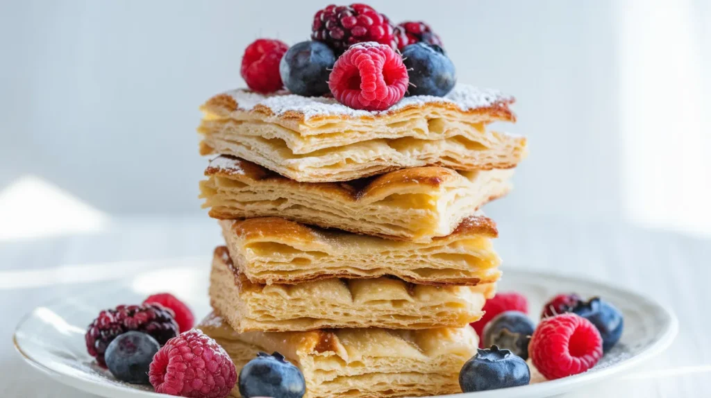 homemade puff pastry squares