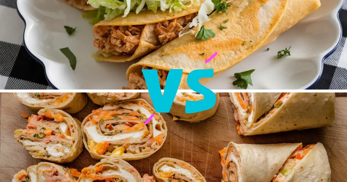 2 panel Rolled Tacos VS Taquitos