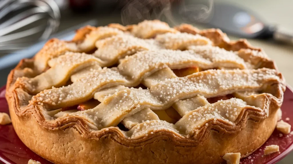 a beautifully baked apple pie