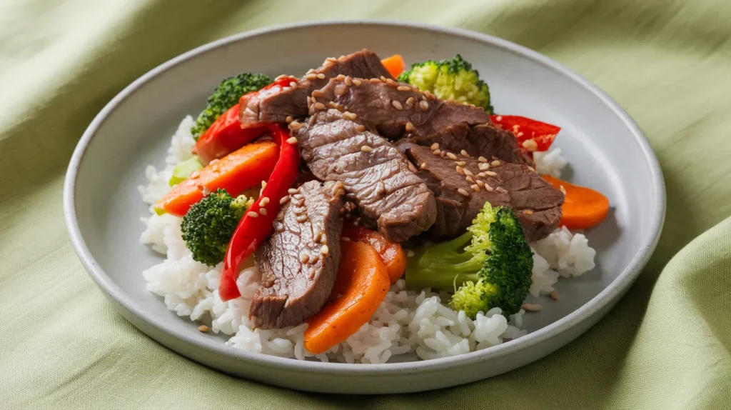 beef stir-fry meal