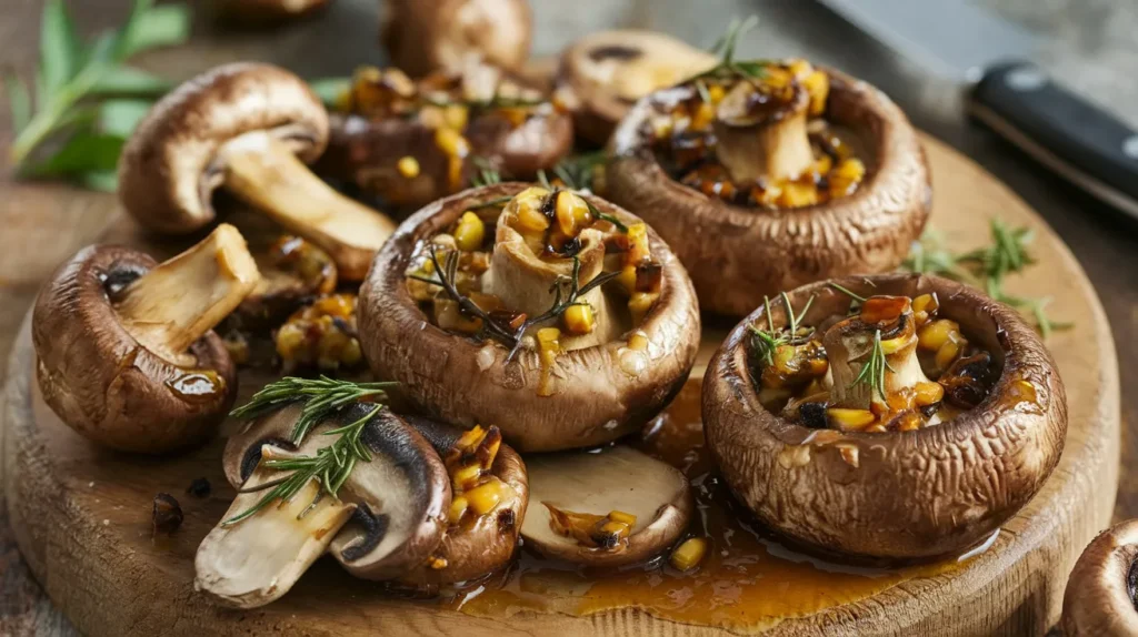 roasted mushrooms, each beautifully caramelized