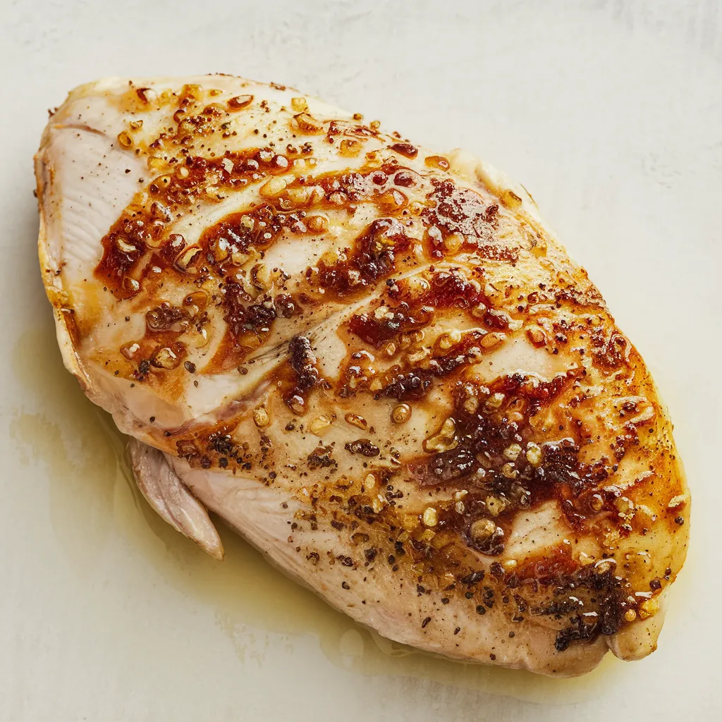 seared chicken breast with a golden-brown crust