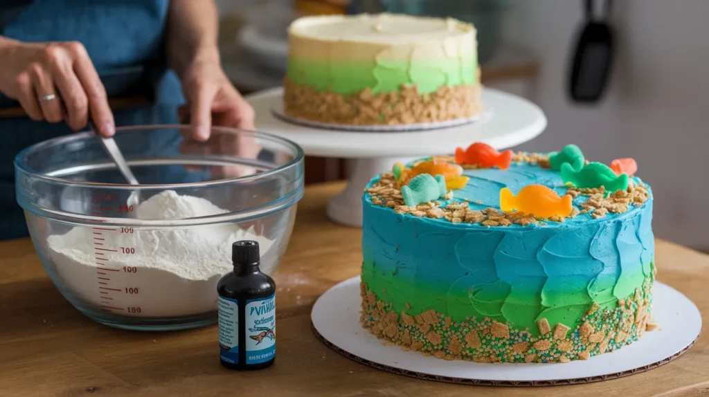 Fishing Cake Preparation