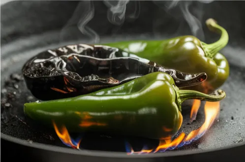 roasting poblano peppers