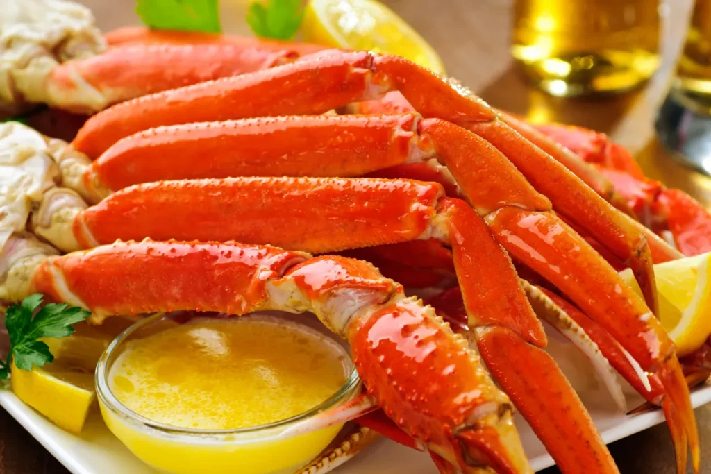 A snow crab legs