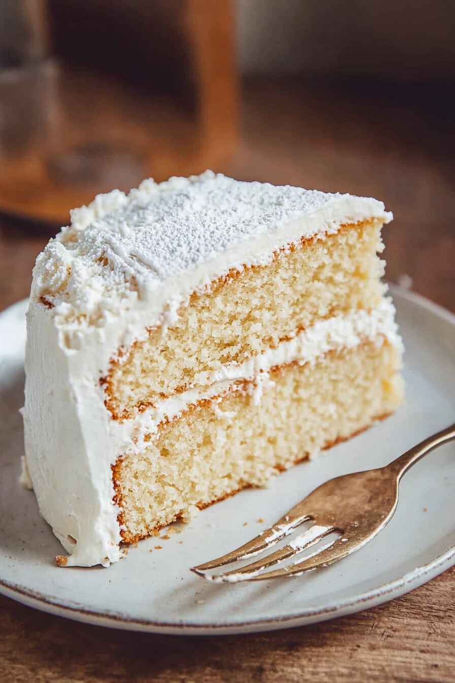 A 8 inch vanilla cake