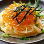 A vibrant dish of Tobiko Pasta