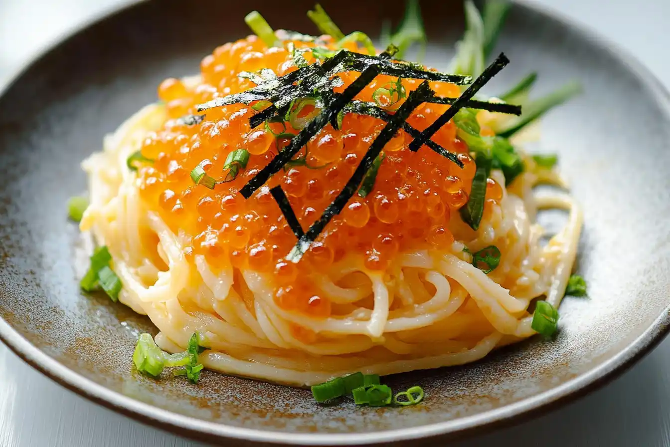 Exploring the Colorful World of Tobiko 2 A vibrant dish of Tobiko Pasta